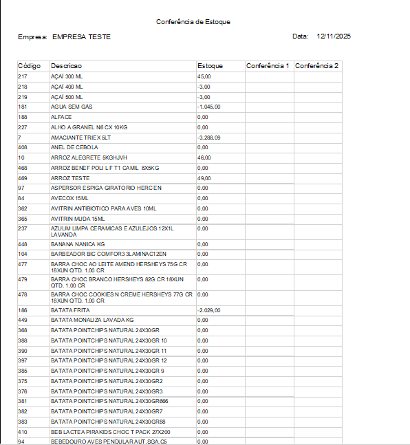 relat gerado conferencia